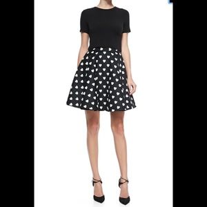 Alice + Olivia Heart Print Circle Skirt